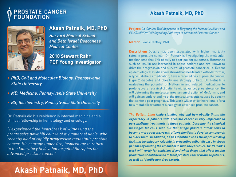 Young Investigator AwardClass of 2010 Prostate Cancer Foundation