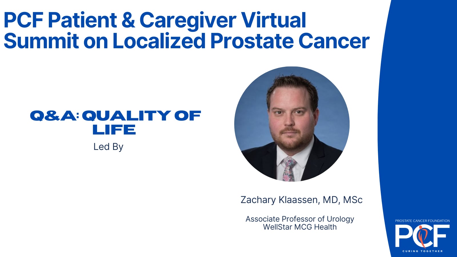 Q&A: Quality of Life | Prostate Cancer Foundation