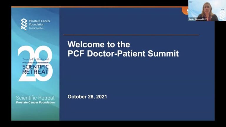 Welcome to the PCF Doctor-Patient Summit