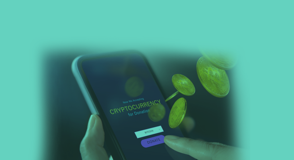 donating crypto on mobile phone