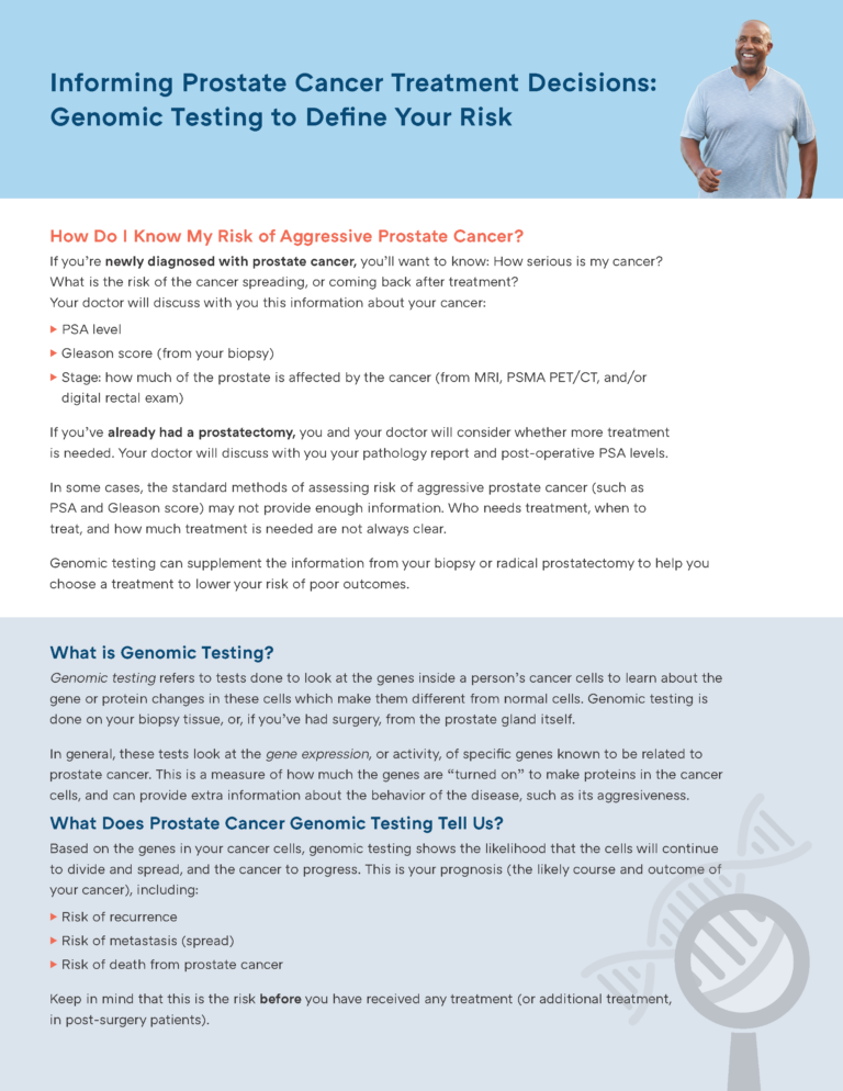 Genomic Testing in Prostate Cancer Guide