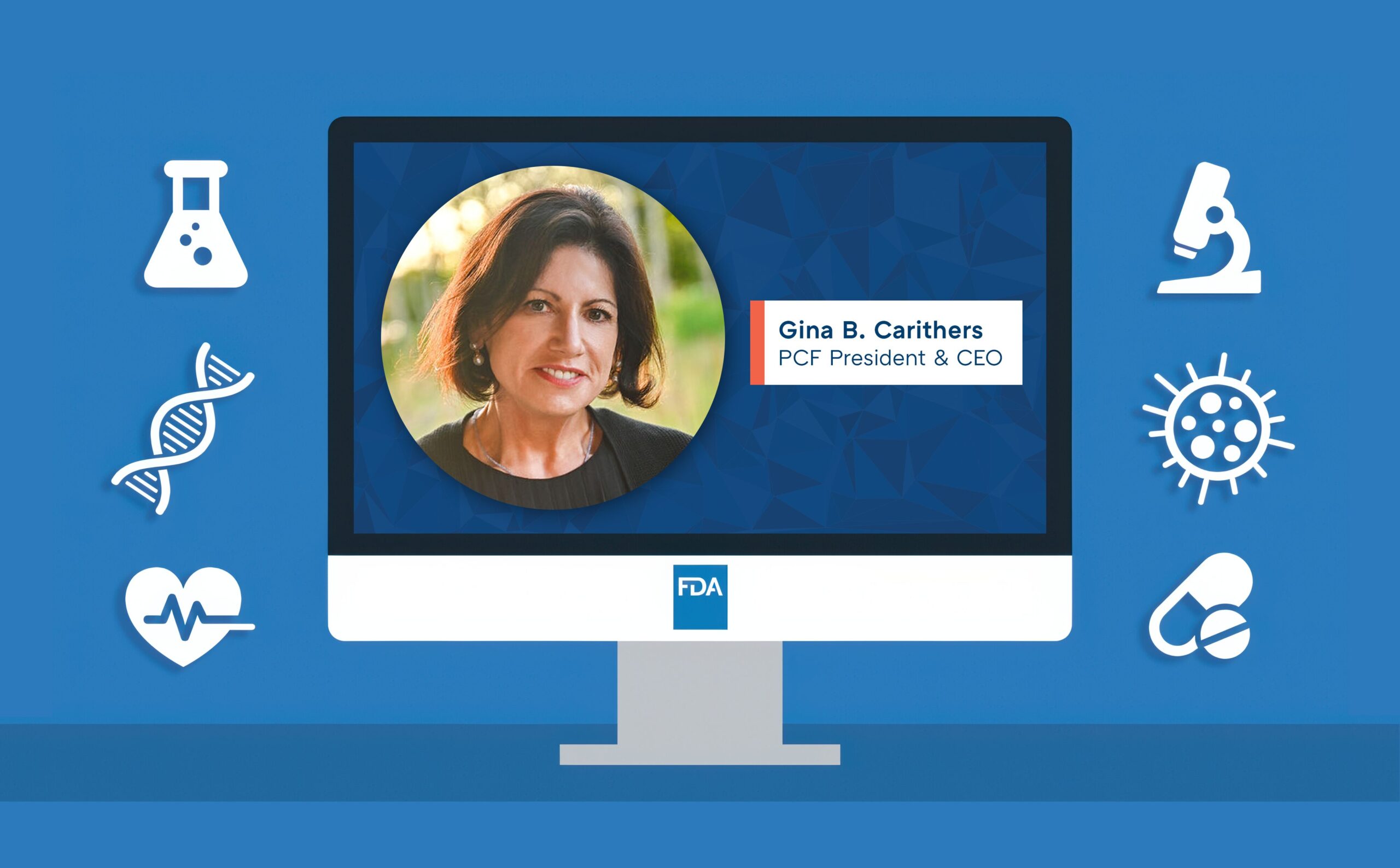 Gina Carithers headshot with FDA logo- testimony