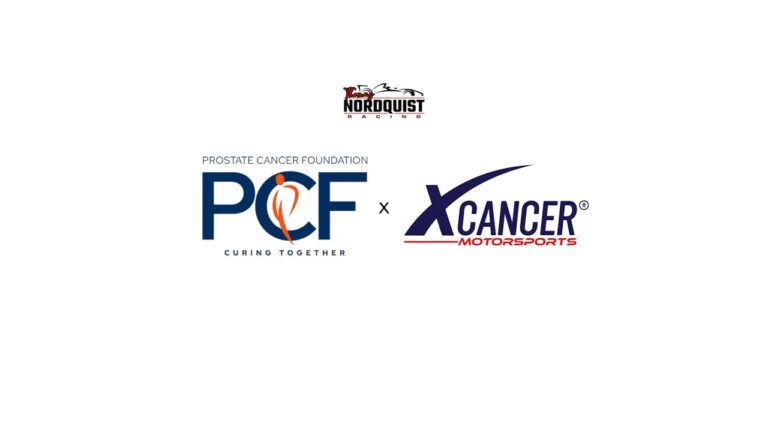 Nordquist Racing logo, PCF logo, XCancer logo